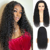 100% Brazilian Human Hair 13x6 Water Wave HD Lace Front Wig 180% Density Glueless Pre Plucked Deep Curly 5x5 HD Lace Closure Wig Khamik Shop Online