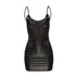 Sexy Faux Leather Dress Backless Club Party Short Dress Solid Black Wet Look Latex Bodycon Push Up Bra Mini Micro Dress Khamik Shop Online