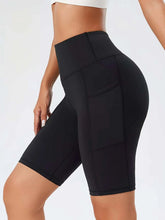 Summer High Waist Sports Shorts With Side Pockets Running Yoga Capris Trousers Fashion Sports Fitness Pants Elastic Leggings Khamik Shop Online