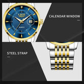 LIGE New 2026 Luxury Man Watch Waterproof Stainless Steel Luminous Date Watch Fashion Simple Casual Man’s Quartz Watches Box Khamik Shop Online