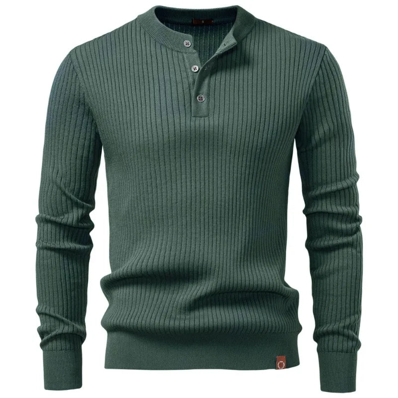 UNITIM Man Knitted T-shirt Simple Solid Color Round Neck Male Top Slim Comfortable Long Sleeve Casual Versatile Men Polo Shirt Khamik Shop Online