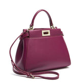 High Quality Cowhide Messenger Bag For Women Maroon Asteria