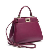 High Quality Cowhide Messenger Bag For Women Maroon Asteria