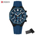 CURREN Fashion Casual Men Sports Watch Chronograph Silicone Belt Auto Date Dial Quartz Wristwatch Male Reloj Relogio Masculino Khamik Shop Online