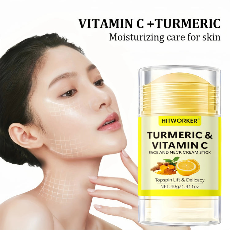 40g Yellow Turmeric Vitamin C Facial And Neck Cream Stick for Skin Brightening And Anti-Aging Khamik Shop Online
