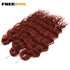 FREEDOM Synthetic Curly Braiding Hair Extensions 24 Inch/60 cm Long Deep Wavy Twist Crochet Braids Hair Ombre Brown Rainbow Hair Khamik Shop Online