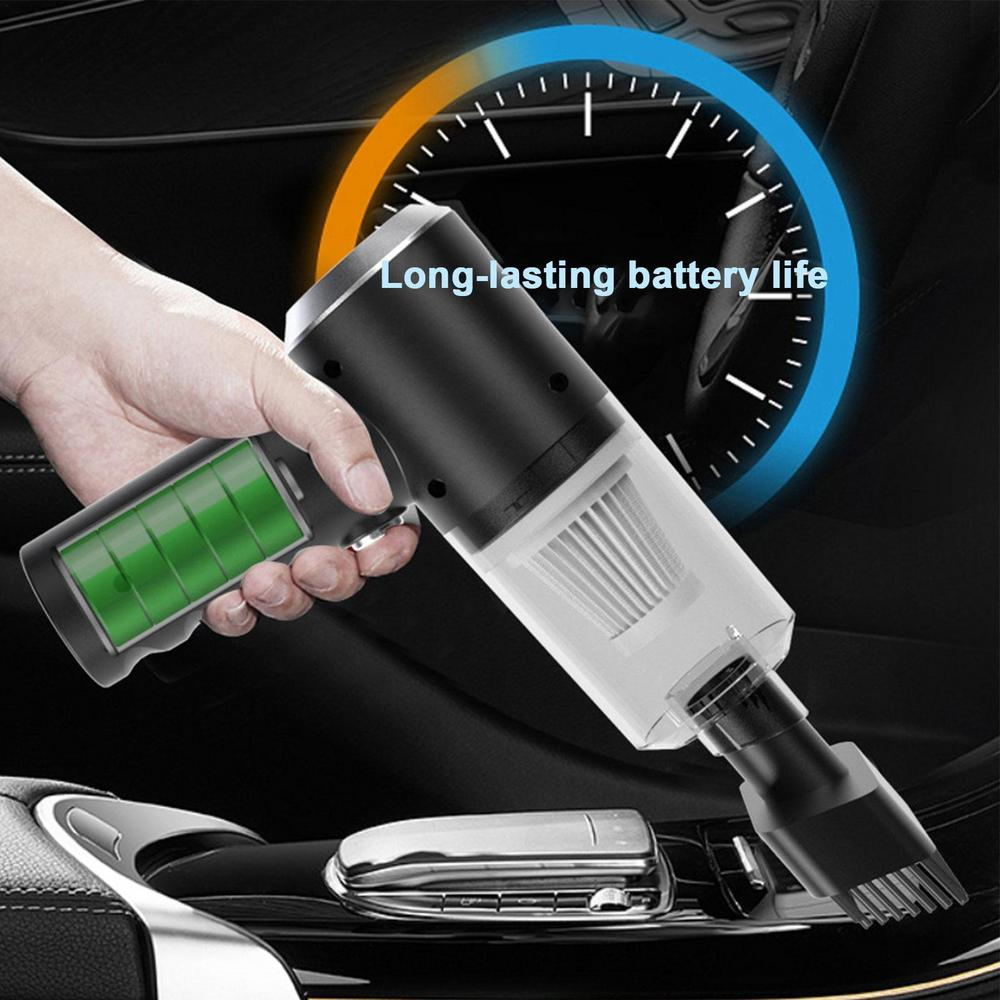 120W Cordless Handheld Vacuum Cleaner Small Mini Portable Car Auto Puce Gaia