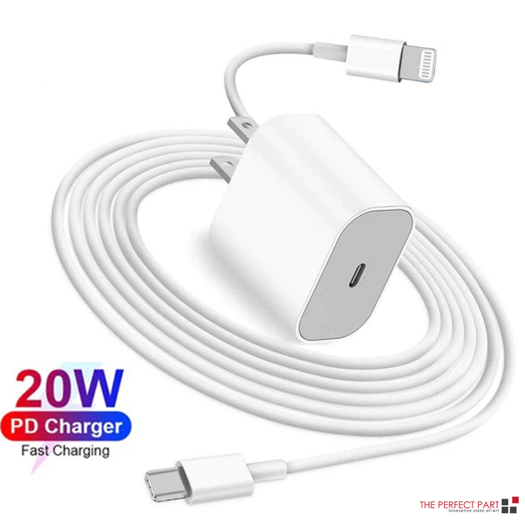 2024 20W USB-C Fast Charger PD Adapter Cable For iPhone 14/13/12/11 XR Puce Gaia