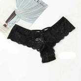 4 Pack Women Sexy Lace Underwear Lingerie Panties G-String Brief Thong Puce Gaia