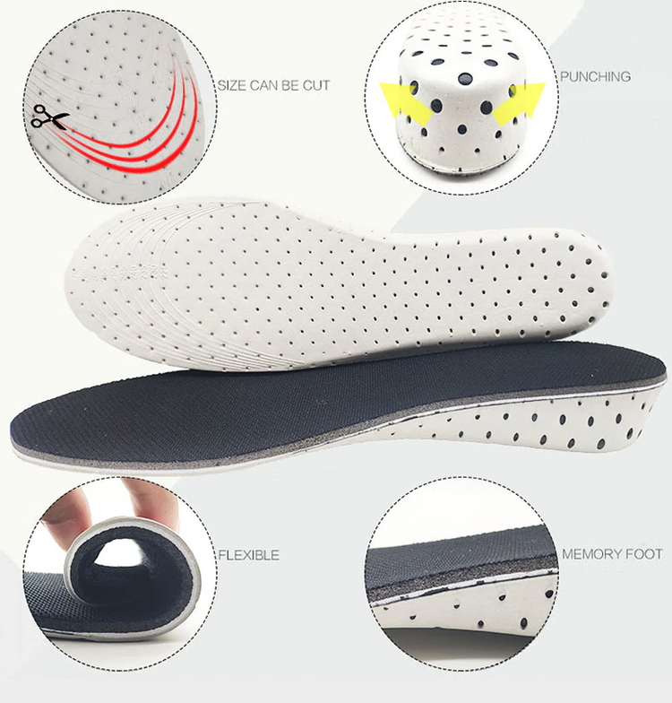 Men Women Invisible Height Increase Insoles Heel Lift Taller Shoe Puce Gaia