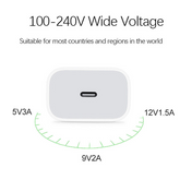2024 20W USB-C Fast Charger PD Adapter Cable For iPhone 14/13/12/11 XR Puce Gaia