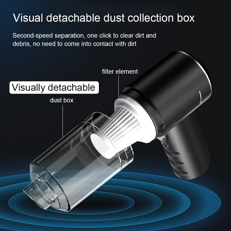 120W Cordless Handheld Vacuum Cleaner Small Mini Portable Car Auto Puce Gaia
