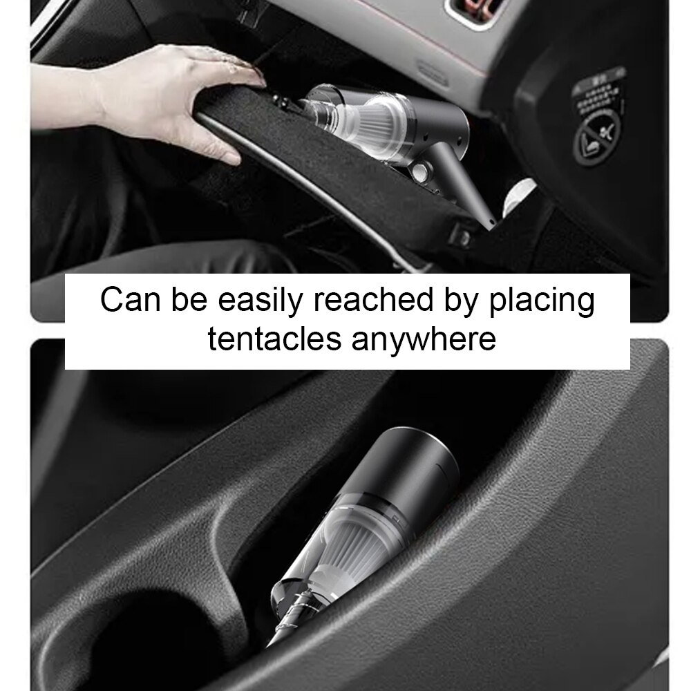 120W Cordless Handheld Vacuum Cleaner Small Mini Portable Car Auto Puce Gaia