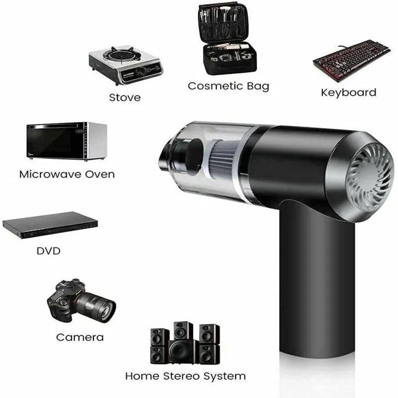 120W Cordless Handheld Vacuum Cleaner Small Mini Portable Car Auto Puce Gaia