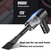 120W Cordless Handheld Vacuum Cleaner Small Mini Portable Car Auto Puce Gaia