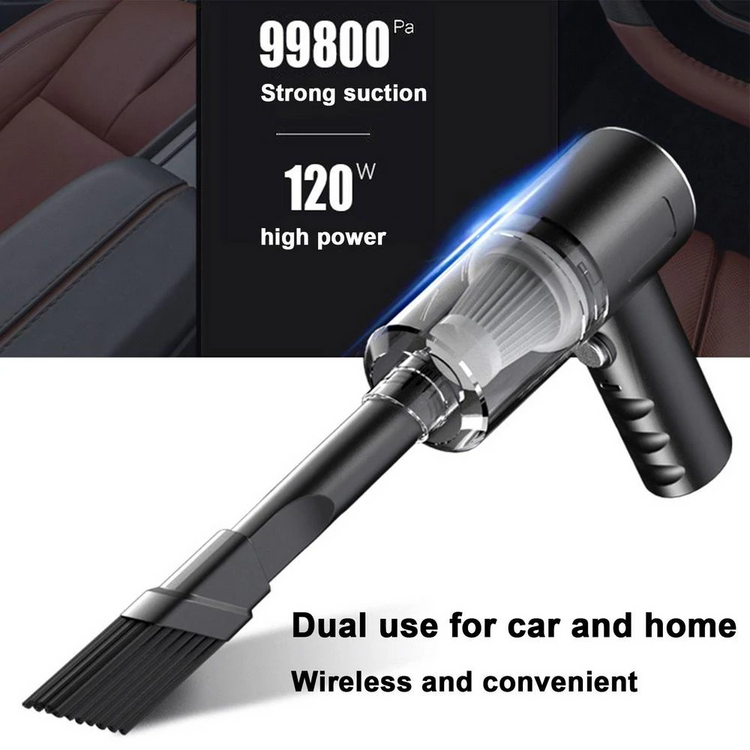 120W Cordless Handheld Vacuum Cleaner Small Mini Portable Car Auto Puce Gaia