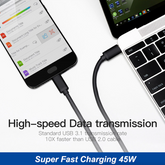 45W USB-C Super Fast Wall Charger 10FT Cable For Samsung Galaxy S20 Puce Gaia
