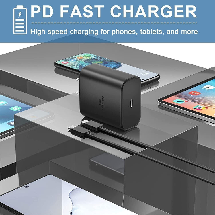 45W USB-C Super Fast Wall Charger 10FT Cable For Samsung Galaxy S20 Puce Gaia