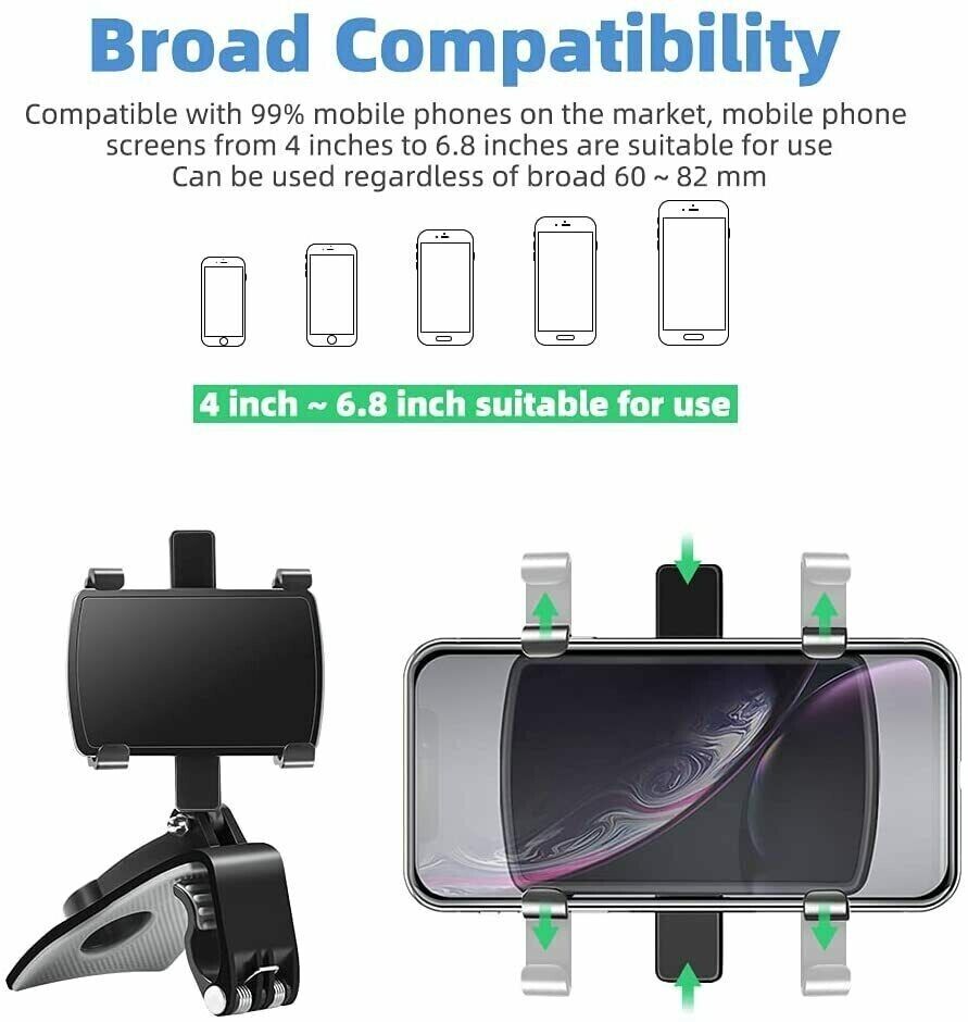 Universal Car Dashboard Mount Holder Stand Clamp Cradle Clip For Cell Puce Gaia