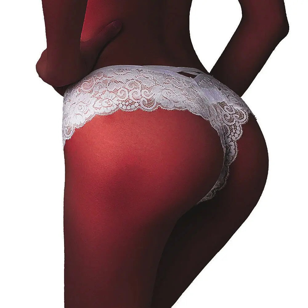 4 Pack Women Sexy Lace Underwear Lingerie Panties G-String Brief Thong Puce Gaia