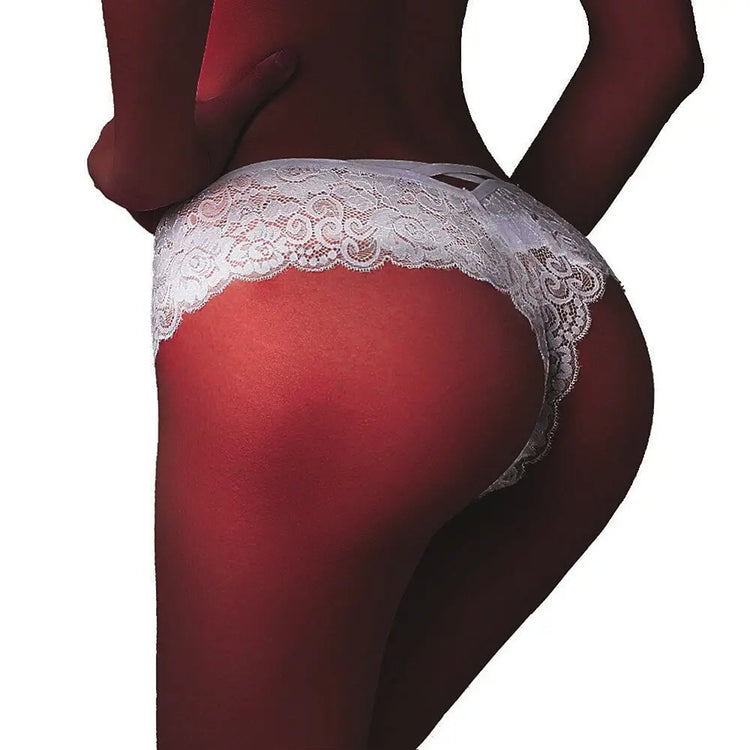 4 Pack Women Sexy Lace Underwear Lingerie Panties G-String Brief Thong Puce Gaia