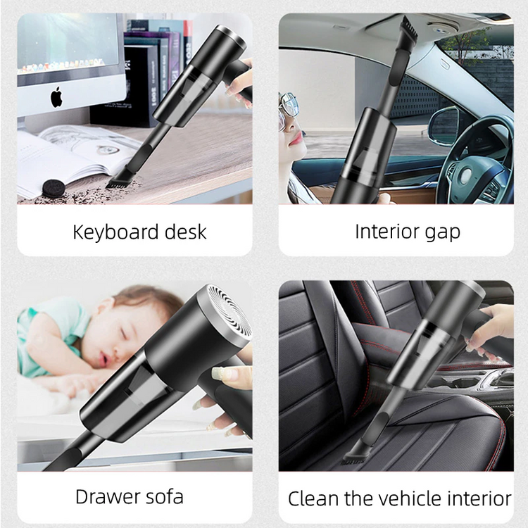 120W Cordless Handheld Vacuum Cleaner Small Mini Portable Car Auto Puce Gaia