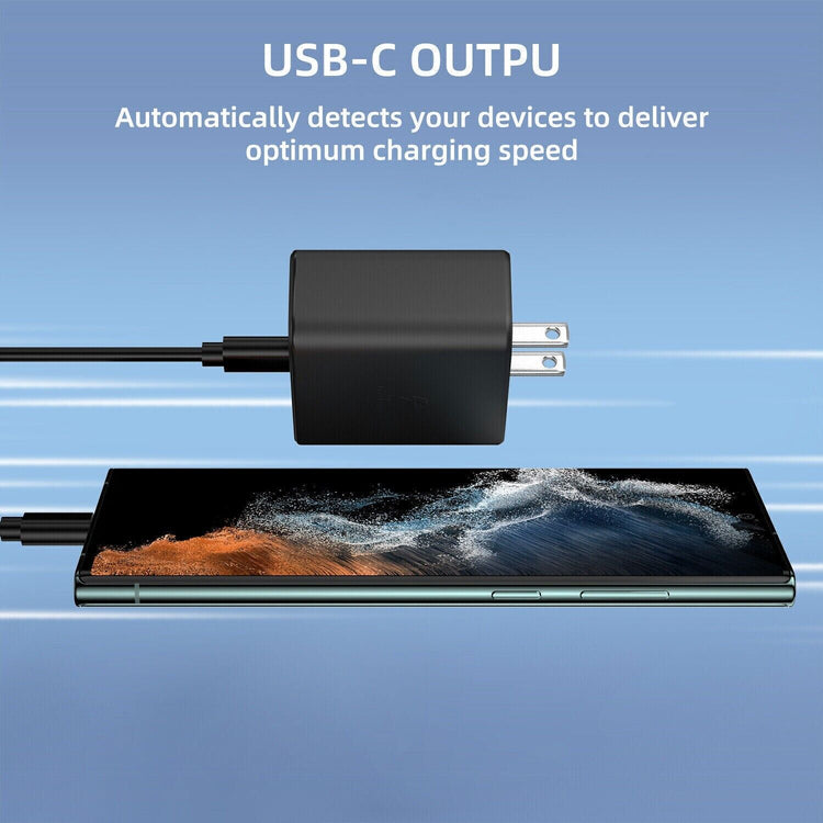 45W USB-C Super Fast Wall Charger 10FT Cable For Samsung Galaxy S20 Puce Gaia