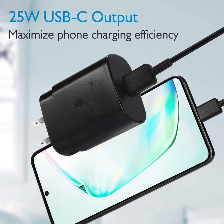 25W Type USB-C Super Fast Wall Charger +6FT Cable For Samsung Galaxy Puce Gaia