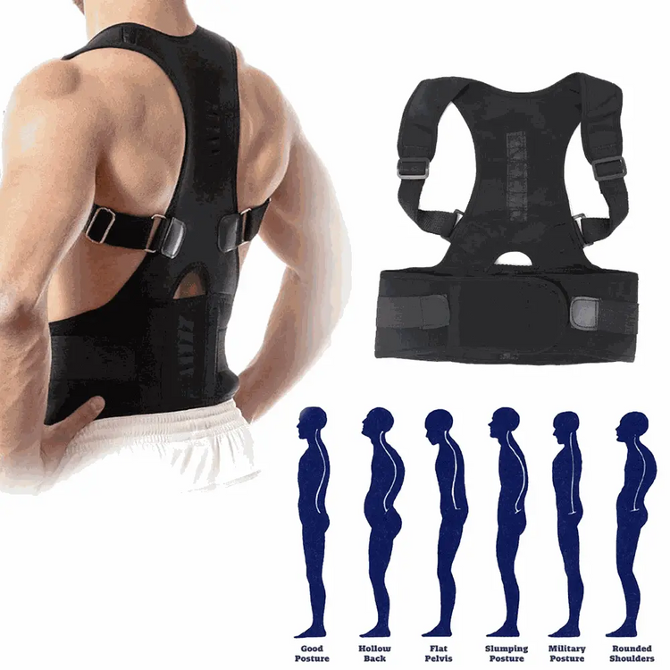 Posture Corrector Support Magnetic Back Shoulder Brace Belt Band For Puce Gaia