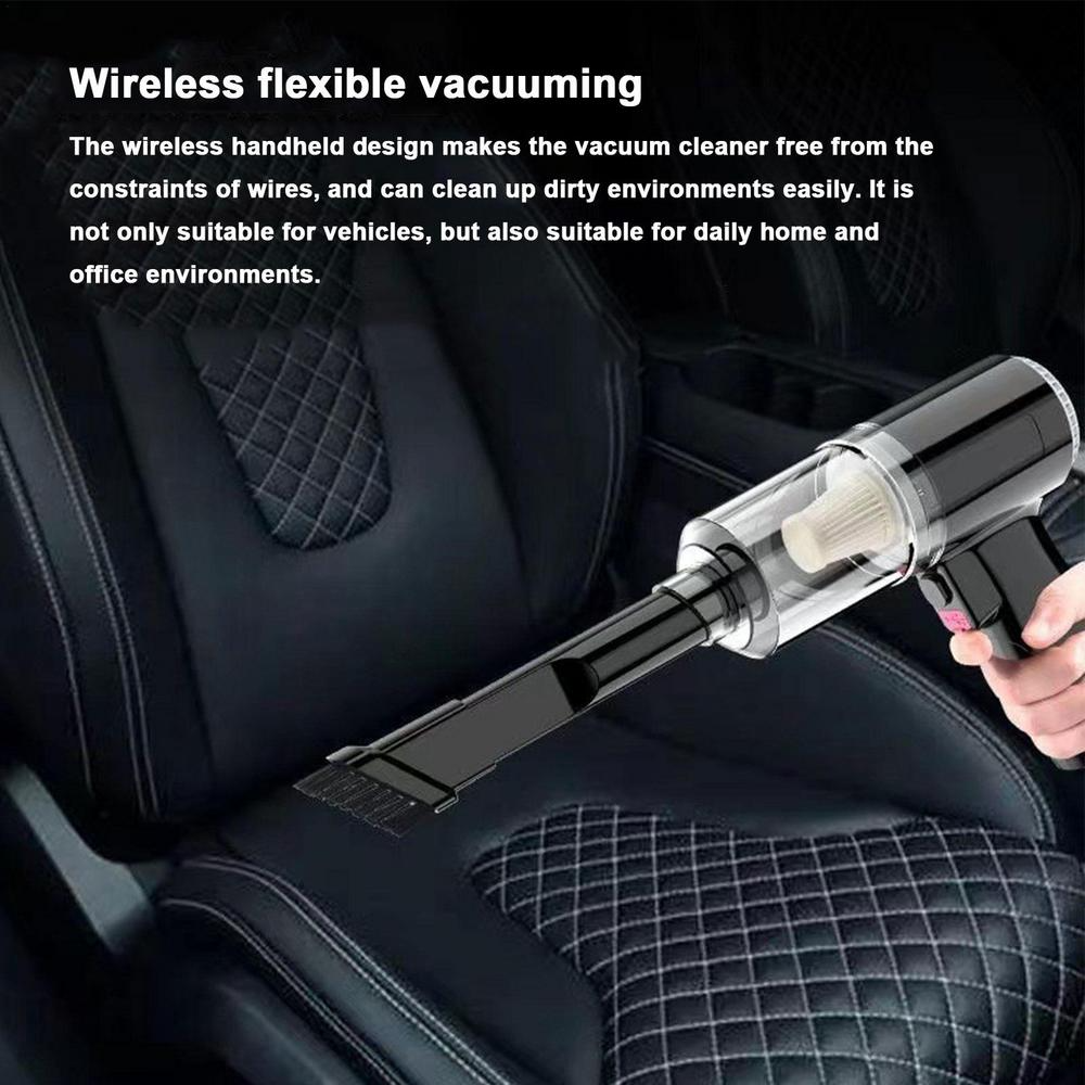120W Cordless Handheld Vacuum Cleaner Small Mini Portable Car Auto Puce Gaia