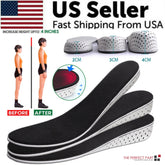 Men Women Invisible Height Increase Insoles Heel Lift Taller Shoe Puce Gaia