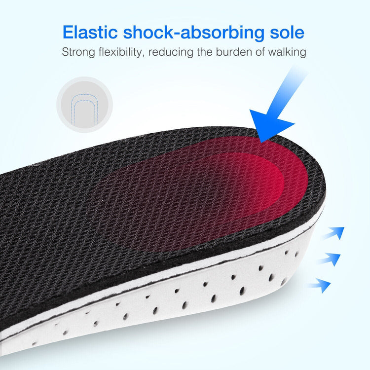 Men Women Invisible Height Increase Insoles Heel Lift Taller Shoe Puce Gaia