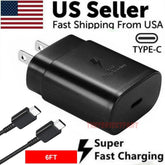 25W Type USB-C Super Fast Wall Charger +6FT Cable For Samsung Galaxy Puce Gaia