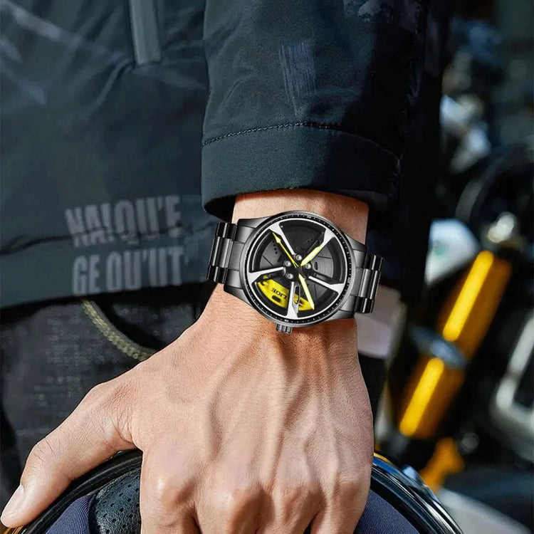 LIGE Unique Creative Quartz Man Watch Steel Band Casual Sports Waterproof Luminous Rotating Wheel Dial Watches for Men Gifts Box Khamik Shop Online