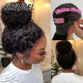 Hidden Strap 360 HD Full Lace Wigs Curly Human Hair WigS Pre Plucked Water Wave HD Lace Frontal WigS with Invisible Drawstring Khamik Shop Online