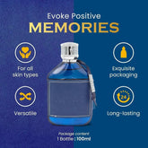 Nitro Blue Dumont Men EDP Perfume 100ml Fresh Marine Citrus Cologne Blue Glass Bottle Silver Cap Luxury Black Gift Box Daily Summer Business Wear Khamik Shop Online