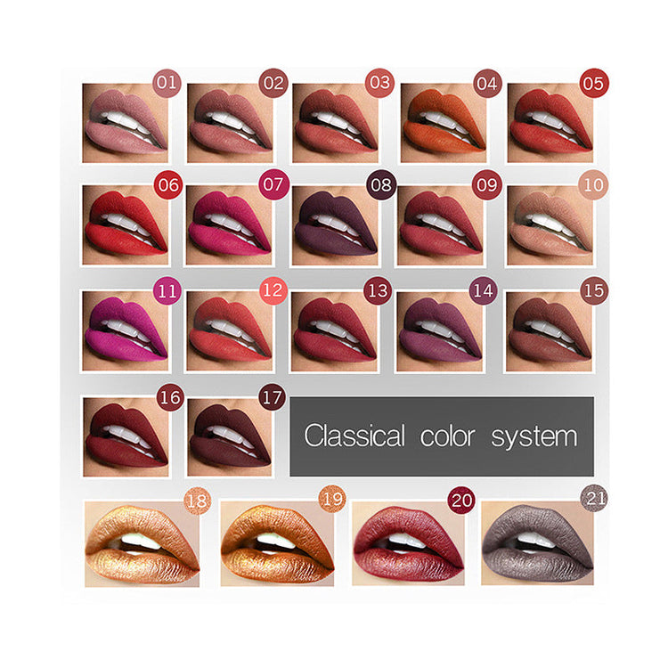 Makeup matte matte lip gloss lipstick Periwinkle Abderus