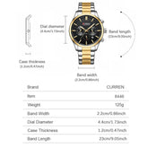 CURREN Casual Quartz Chrono Sport Watches Brands for Men Stainless Steel Bracelet Multifunction Dial 2023 Wristwatch with Date Khamik Shop Online