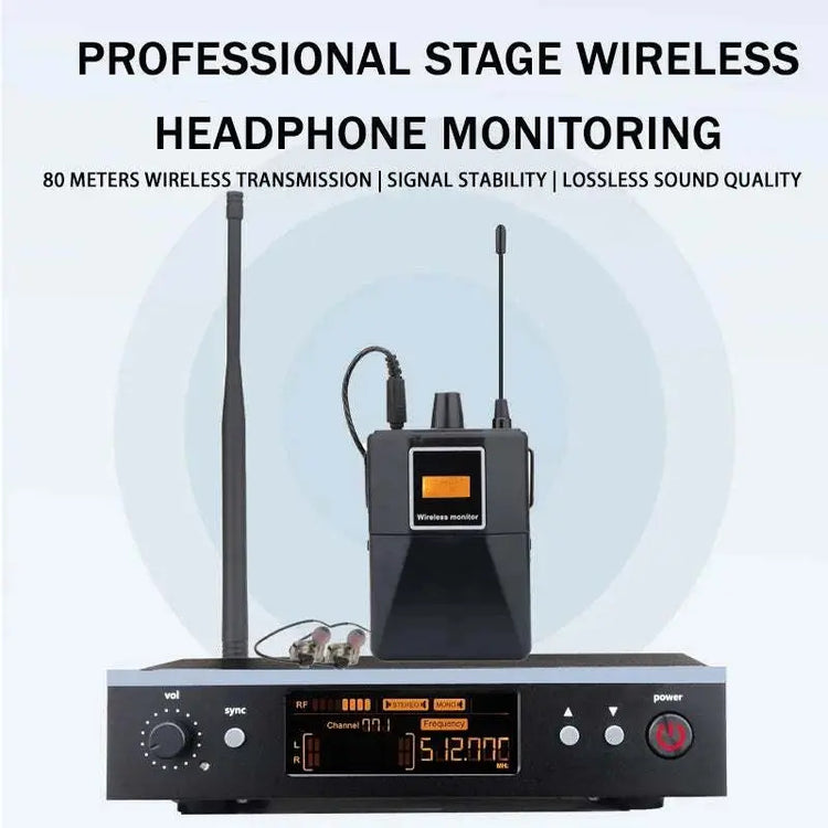 Professional Grade Stage Wireless In Ear Monitoring System With UHF mono mono Frequency,For Stage/Band/Drummer/Small Concert ﻿ Khamik Shop Online