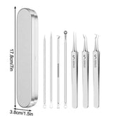 7/8Pcs Blackhead Remover Kit Professional Blackhead  Needle Skin Care Tools Stainless Steel Pimple Extraction Tools Khamik Shop Online