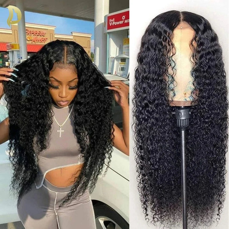 13x4 Hd Lace Frontal Wig 13x6 Curly Human Hair Wigs Water Wave Human Hair Wig 30 40 Inch Loose Deep Wave Brazilian Choice Black Khamik Shop Online