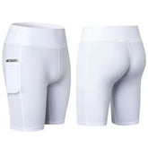 All Seasons Yoga Shorts Stretchable With Phone Pocket Salmon Lucky