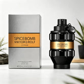 Viktor & Rolf Spicebomb Extreme Men EDP Perfume Rich Spicy Warm Tobacco Scent Matte Black Geometric Bottle Luxury Gold Band Gift Perfume for Him Khamik Shop Online