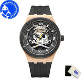MARK FAIRWHALE Watches for Men 5040 Resin Case Trend Rotating Pirate Dial Silicone Strap Waterproof Quartz Wristwatches Gift Box Khamik Shop Online