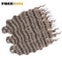 FREEDOM Synthetic Curly Braiding Hair Extensions 24 Inch/60 cm Long Deep Wavy Twist Crochet Braids Hair Ombre Brown Rainbow Hair Khamik Shop Online