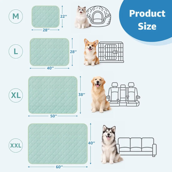 Dog Cooling Mat For Large Dogs 40 X 28 Inches With Anti-Slip Bottom Durable Washable Non Toxic Cold Crate Pad For Pets Cats Indoor Outdoor Use Sofas Bed And Floor