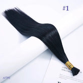 JSNME Bulk Human Hair Extensions 100% Real Human Hair Extension Straight 50g Black Brown Blonde 613 Color For Salon 14"-26" Inch Khamik Shop Online