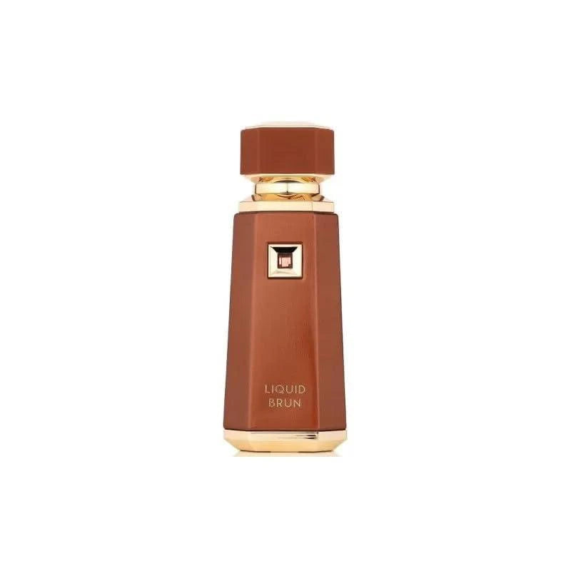 Liquid Brun Eau de Parfum Spray by Fragrance World French Avenue 3.4 Oz for Men - Warm Spicy & Woody Scent with Bourbon Vanilla & Musk Notes Khamik Shop Online