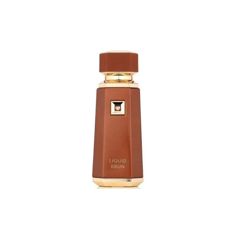 Liquid Brun Eau de Parfum Spray by Fragrance World French Avenue 3.4 Oz for Men - Warm Spicy & Woody Scent with Bourbon Vanilla & Musk Notes Khamik Shop Online