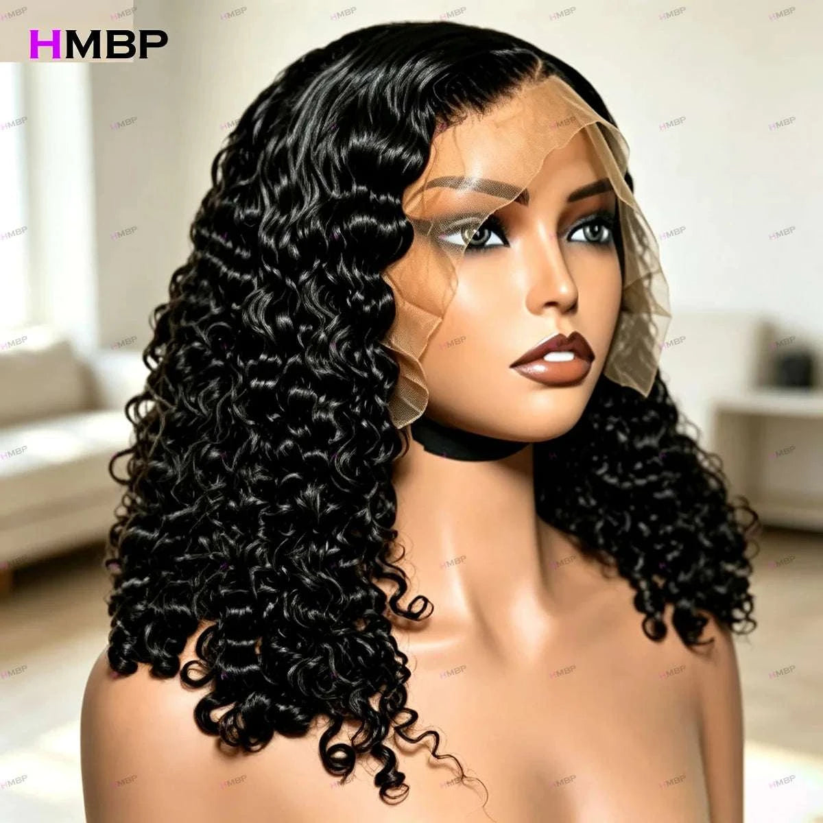 7x7 HD Lace Frontal Water Wave Curly Human Hair Wigs Pre Plucked Natural Hairline Ready to Wear Natural Soft For Women Daily Use Khamik Shop Online